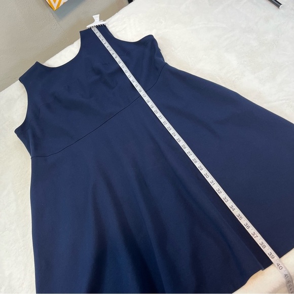 Lands End Ponte Knit Midi Dress Plus Size 22W Stretch Women’s Sleeveless Navy - Picture 13 of 14